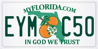 FL license plate EYMC50