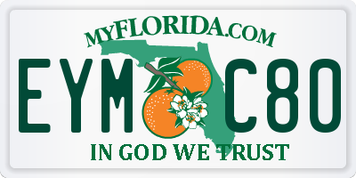FL license plate EYMC80