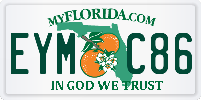 FL license plate EYMC86