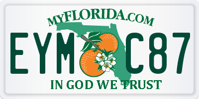 FL license plate EYMC87