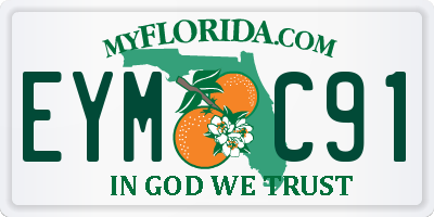 FL license plate EYMC91