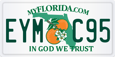 FL license plate EYMC95