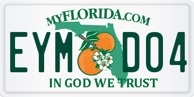 FL license plate EYMD04