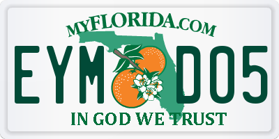 FL license plate EYMD05