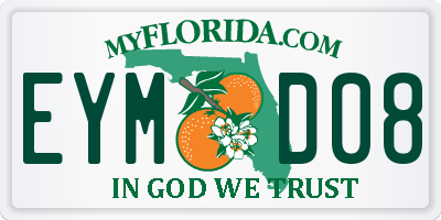 FL license plate EYMD08