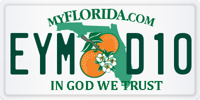 FL license plate EYMD10