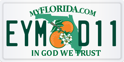 FL license plate EYMD11