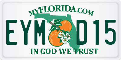 FL license plate EYMD15