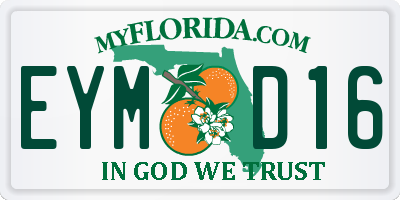 FL license plate EYMD16