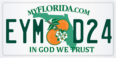 FL license plate EYMD24