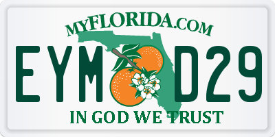 FL license plate EYMD29
