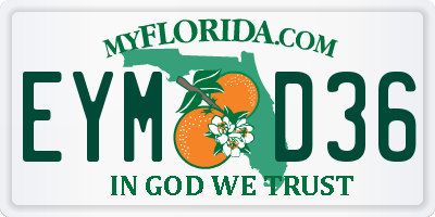 FL license plate EYMD36