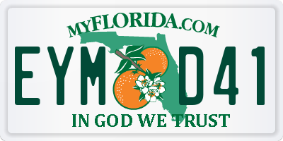 FL license plate EYMD41