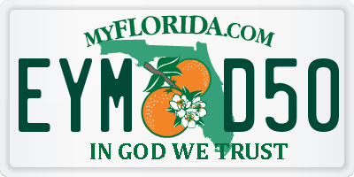 FL license plate EYMD50