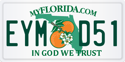 FL license plate EYMD51