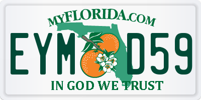 FL license plate EYMD59