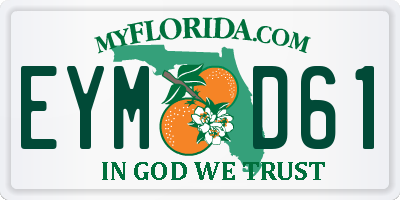 FL license plate EYMD61