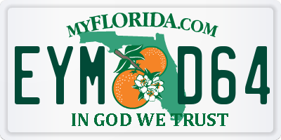 FL license plate EYMD64