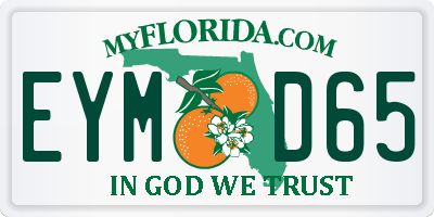 FL license plate EYMD65
