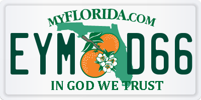 FL license plate EYMD66