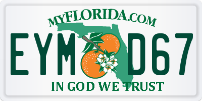 FL license plate EYMD67