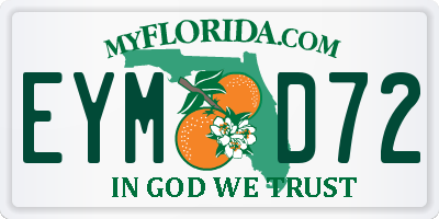 FL license plate EYMD72