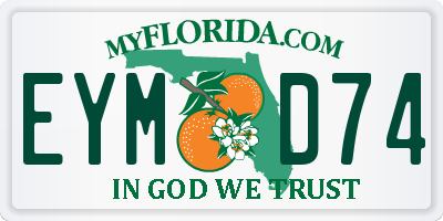 FL license plate EYMD74