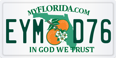 FL license plate EYMD76