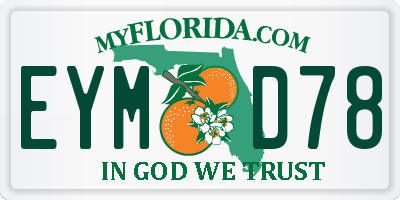 FL license plate EYMD78