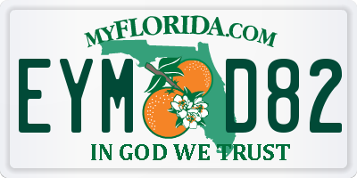 FL license plate EYMD82