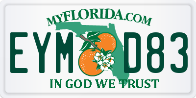 FL license plate EYMD83