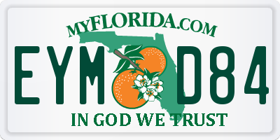 FL license plate EYMD84