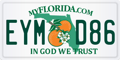 FL license plate EYMD86