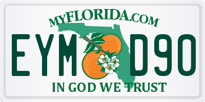 FL license plate EYMD90