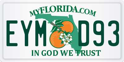 FL license plate EYMD93