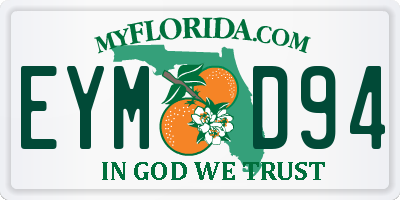 FL license plate EYMD94
