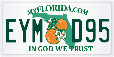 FL license plate EYMD95