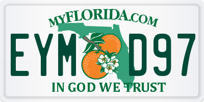 FL license plate EYMD97