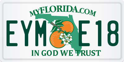 FL license plate EYME18
