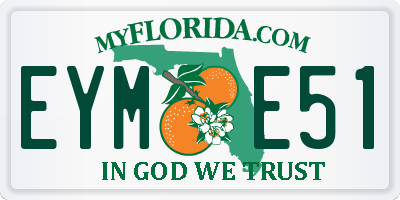 FL license plate EYME51