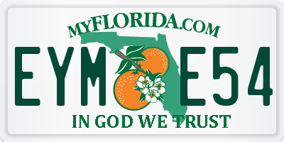 FL license plate EYME54