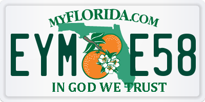 FL license plate EYME58