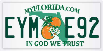 FL license plate EYME92