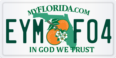 FL license plate EYMF04