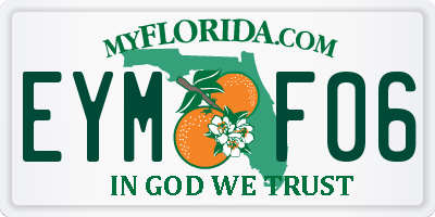 FL license plate EYMF06