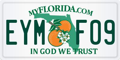 FL license plate EYMF09