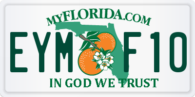 FL license plate EYMF10