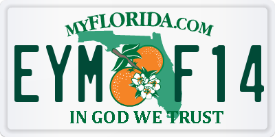 FL license plate EYMF14
