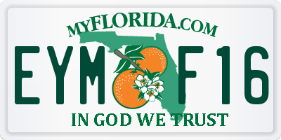 FL license plate EYMF16