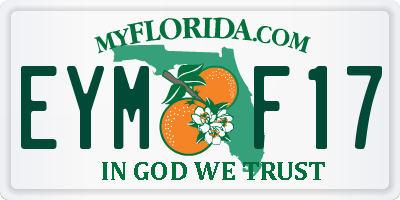 FL license plate EYMF17